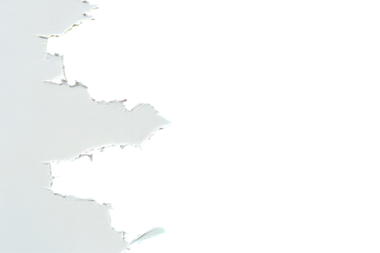 Ripped white paper isolated on transparent background - Powered by Adobe