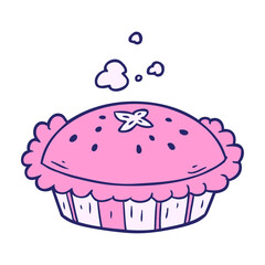 hot cartoon pie fresh out of the oven