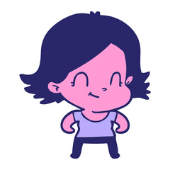 cartoon friendly girl