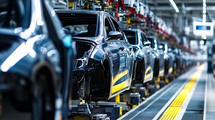 High-Detail Close-Up of Lithium-Ion Battery Production for Electric Cars