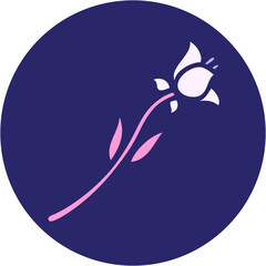 iconic tattoo style image of a lily