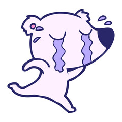 sad little polar bear cartoon