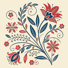 Seamless watercolor cherry blossom floral design
