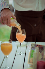 bartender pouring cocktail