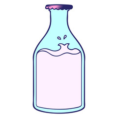 cartoon milk bottle