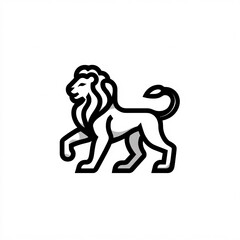 Minimalistic Side View Lion Logo Design with Monoline Aesthetic