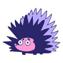 cartoon doodle spiky hedgehog