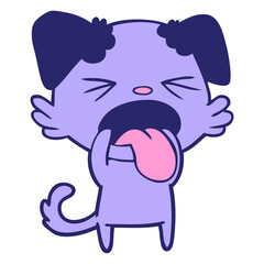 Obraz premium cartoon disgusted dog