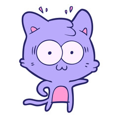 cartoon surprised cat