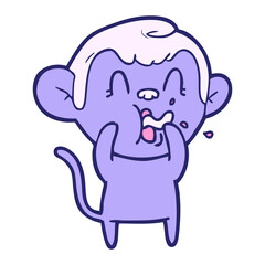 crazy cartoon monkey