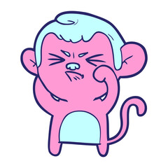 cartoon angry monkey