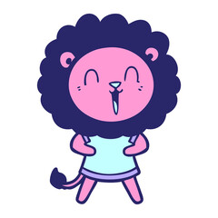 laughing lion cartoon