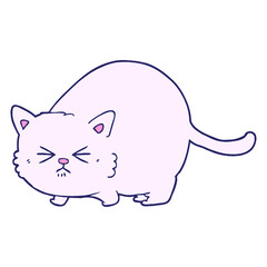 cartoon angry cat