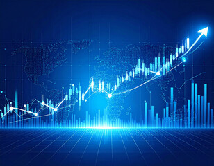 Finance business background. Stock crash market exchange loss trading graph analysis investment indicator business graph charts of financial digital background.