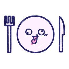 Dinner Plate Chalk Drawing