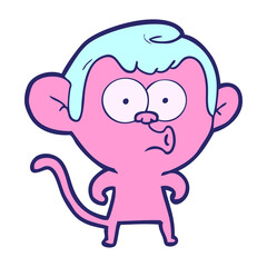 cartoon hooting monkey