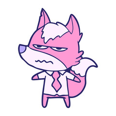 cartoon annoyed wolf