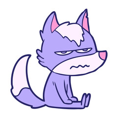 cartoon annoyed wolf