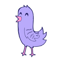 cartoon happy bird