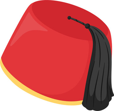 illustration turkish fez hat