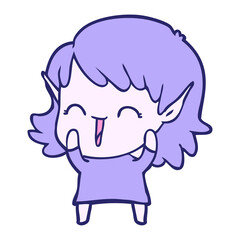 cartoon elf girl
