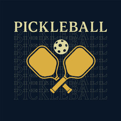 PickleBall Design Tshirt Illustration Simple Modern Clean