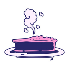 cartoon blueberry pie