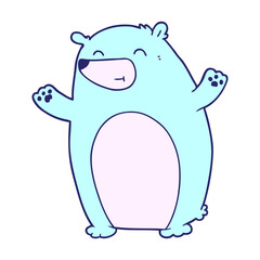 happy polar bear cartoon
