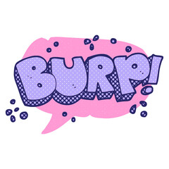 freehand drawn comic book speech bubble cartoon burp text