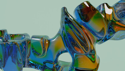 3d glass abstract design © neurostructure