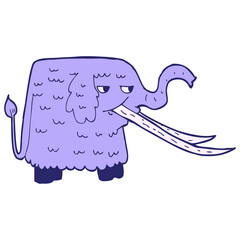 cartoon woolly mammoth