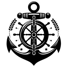 Fototapeta premium anchor on black background