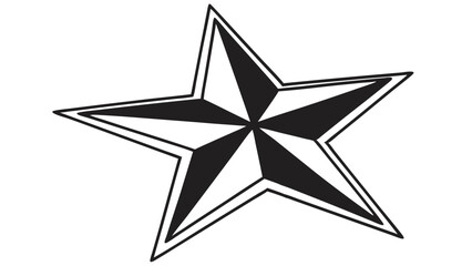 silver star isolated on white