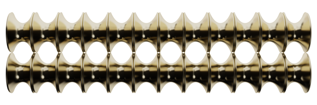 Abstract Gold Wave Pattern – Seamless 3D Transparent Design with Elegant Symmetry