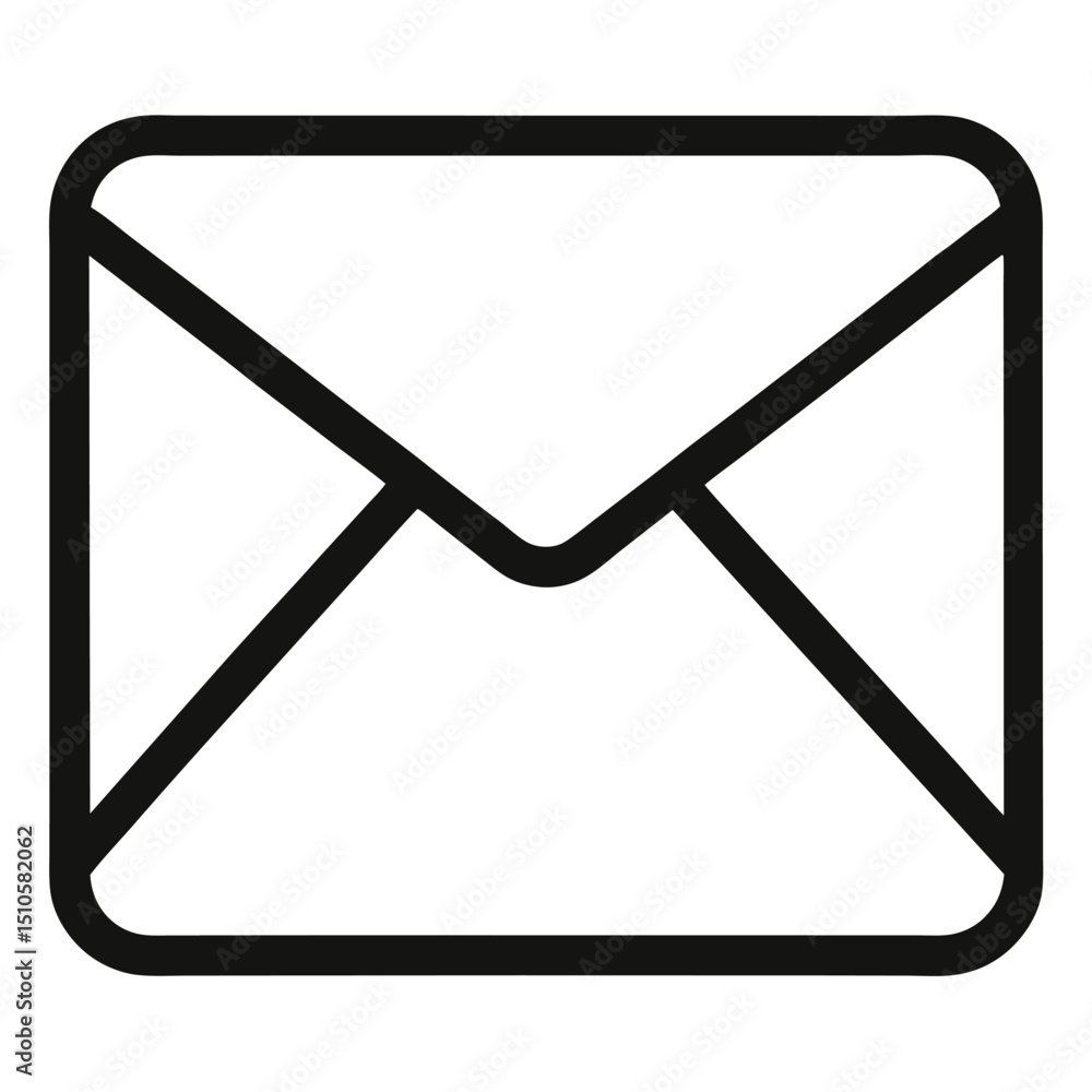 Poster simple envelope icon mail message communication symbol