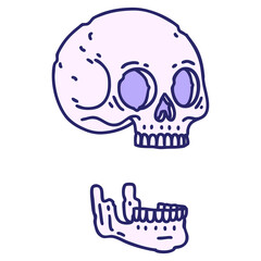 tattoo in traditional style of a skull