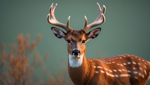 Graceful and agile kijang deer, native to Southeast Asia, known for its speed and alertness.