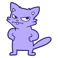 cartoon annoyed cat