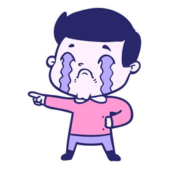 cartoon man crying