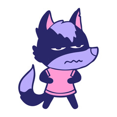 cartoon annoyed wolf