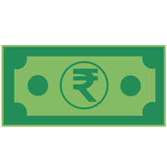 Indian rupee bank note icon