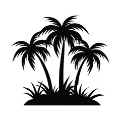 Obraz premium silhouette of palm trees