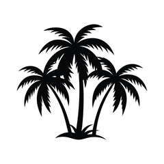 Fototapeta premium silhouette of palm trees