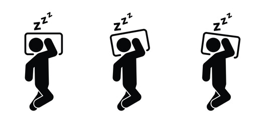 Sleep zzz icon. good night rest. Bedroom or hotel bed symbol. For sleep or sleeping time concept. Accommodation tools. Bed furniture symbol. Bedtime. Relax and snoring tools.