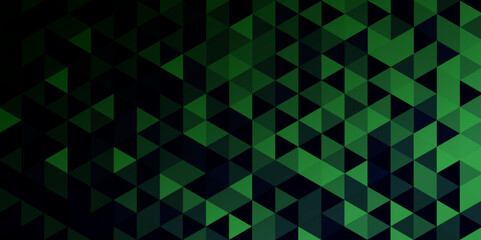 Abstract green geometric Polygonal Triangle mosaic Background design.