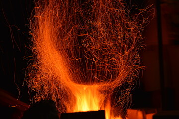 fire in the dark