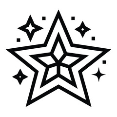 Shining star icon graphic design element