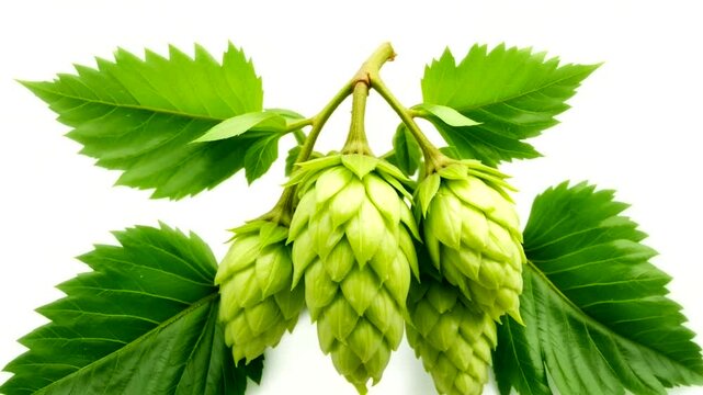 Verdant hops branch Fresh beers promise green leaves