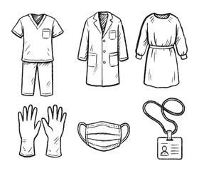 Medical Apparel Icons
