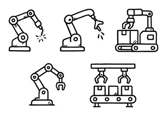 Industrial Robot Icons